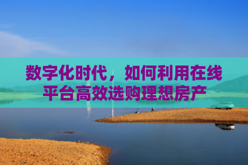 数字化时代，如何利用在线平台高效选购理想房产